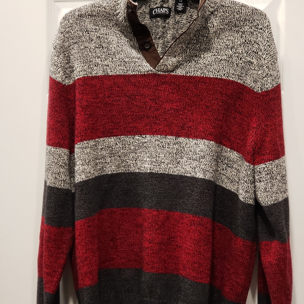 CHAPS 3 button pullover - Picture 3 of 4